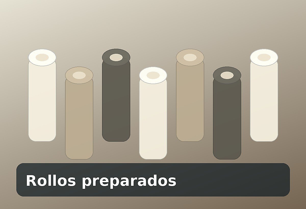 Rollos de tejido preparados para valoración
